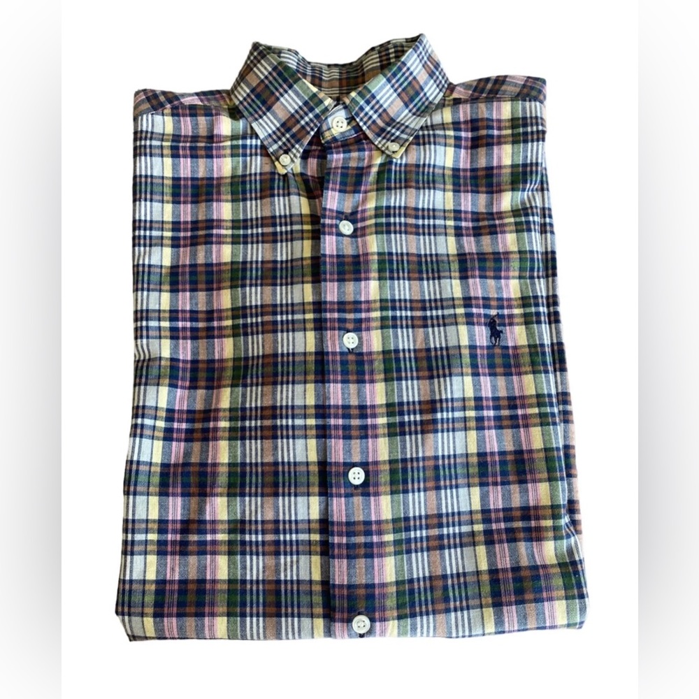Ralph Lauren McMeel Long Sleeve Button down Plaid Shirt Men’s Large